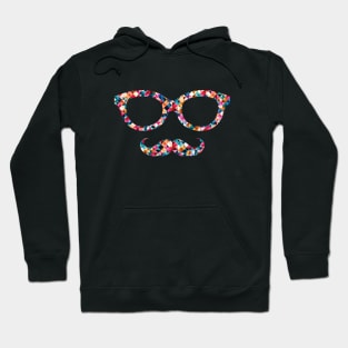 Hipster Glasses & Mustache Hoodie